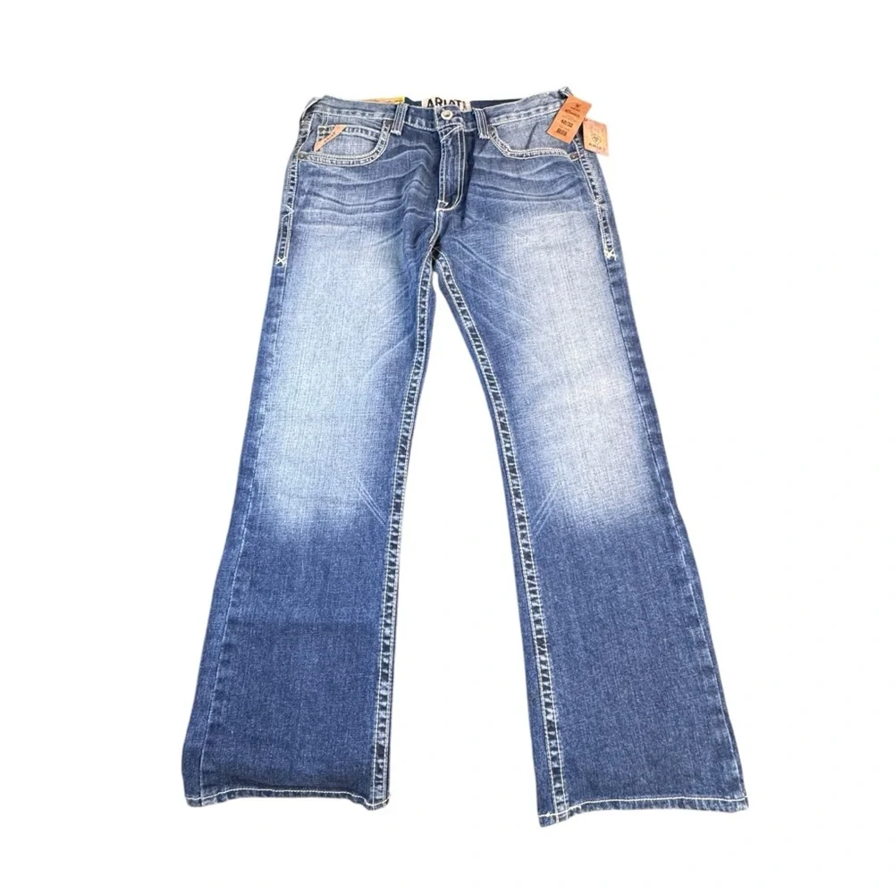 Ariat Men's Light Blue Bootcut Jeans - Picture 5 of 14